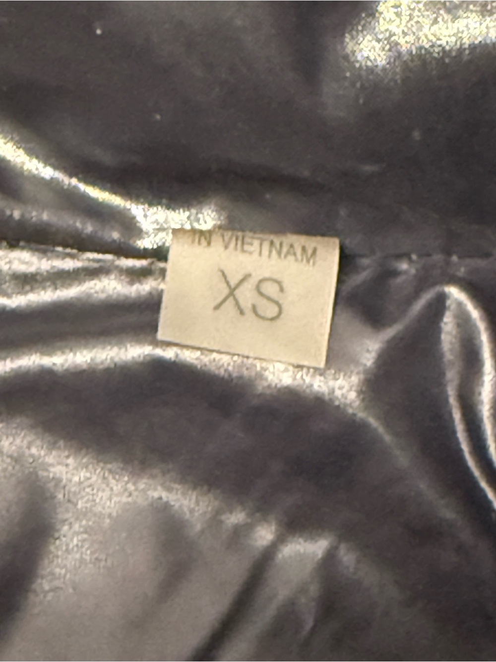 SAM. New York Black Glossy Goose Down Puffer Jacket XS Thumbhole Cuffs - Picture 14 of 14